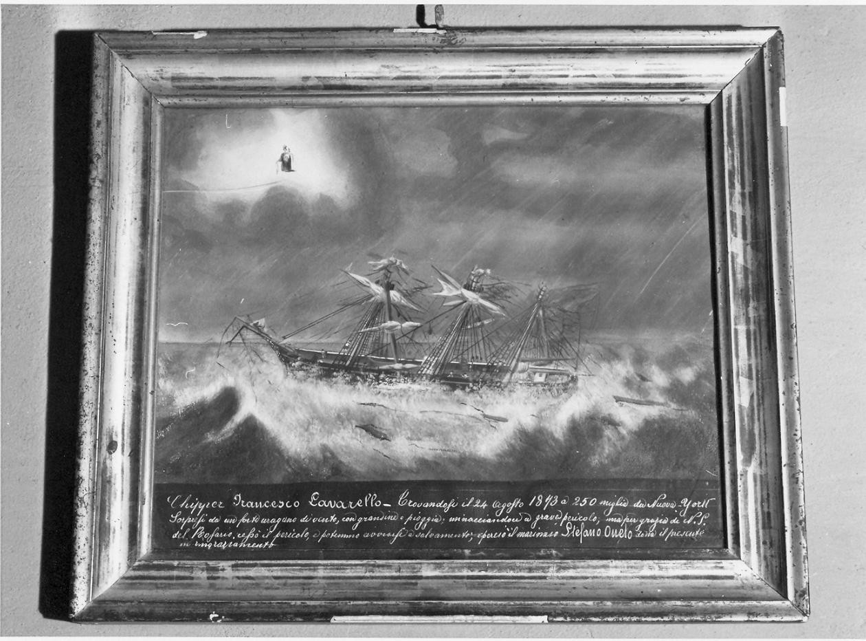 miracolo della Madonna (ex voto, opera isolata) - ambito italiano (sec. XIX)