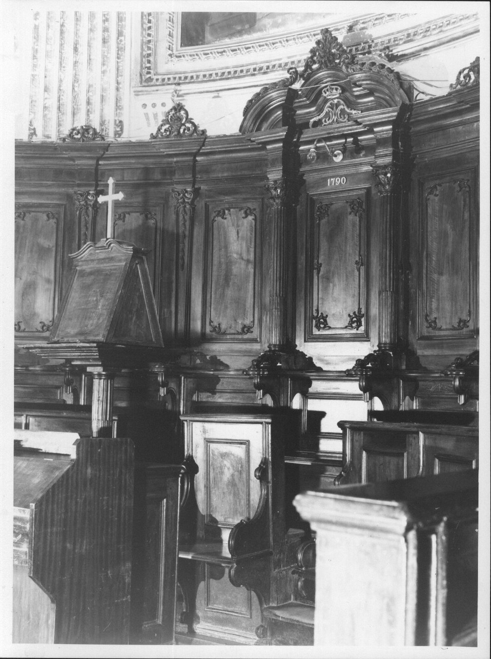 stalli del coro, elemento d'insieme - bottega ligure (sec. XVIII)