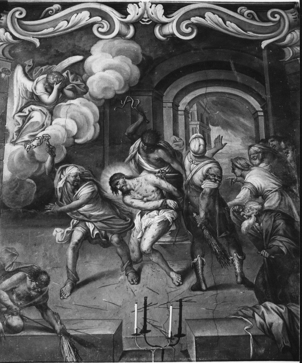 Cristo alla colonna (dipinto, elemento d'insieme) di Sasso Giovanni Francesco (attribuito) (sec. XVIII)