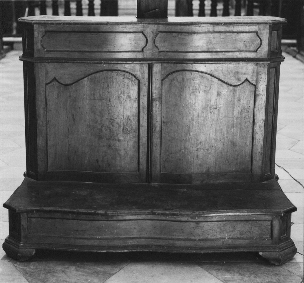 inginocchiatoio, elemento d'insieme - bottega ligure (fine sec. XIX)