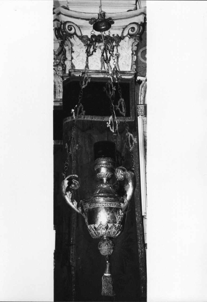 lampada pensile, opera isolata - bottega ligure (sec. XIX)