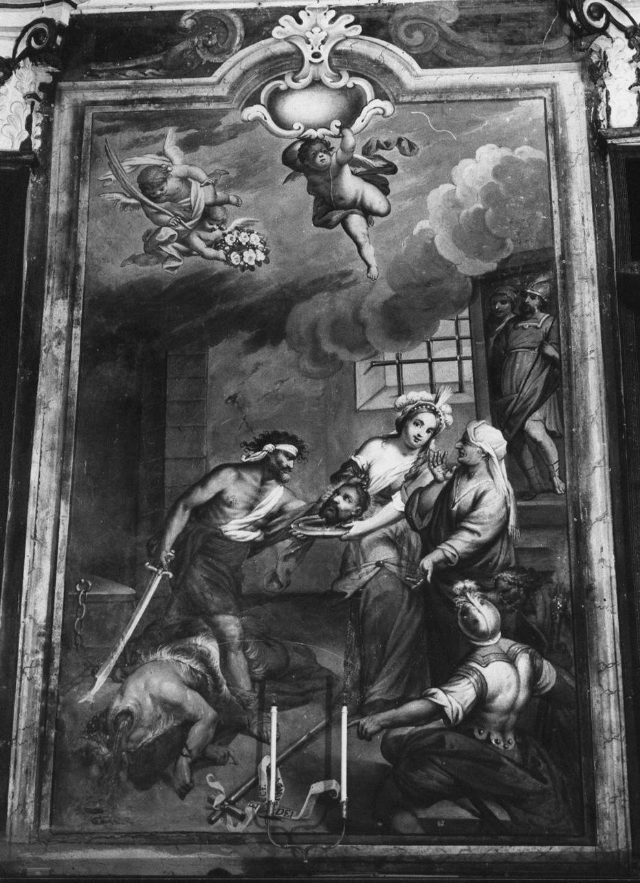 decapitazione di San Giovanni Battista (dipinto, pendant) di Brusco Paolo Gerolamo detto Bruschetto (sec. XIX)