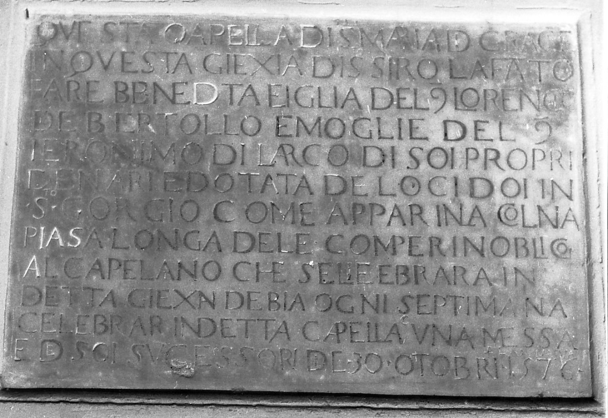 lapide, opera isolata - bottega ligure (ultimo quarto sec. XVI)