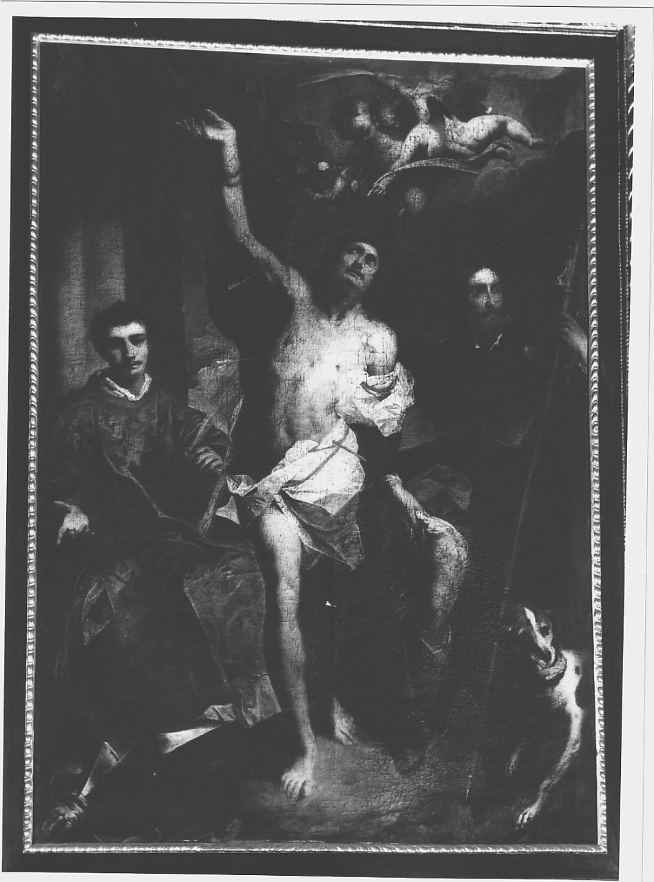 San Lorenzo, San Sebastiano e San Rocco (dipinto, opera isolata) di Castello Valerio (attribuito) (metà sec. XVII)