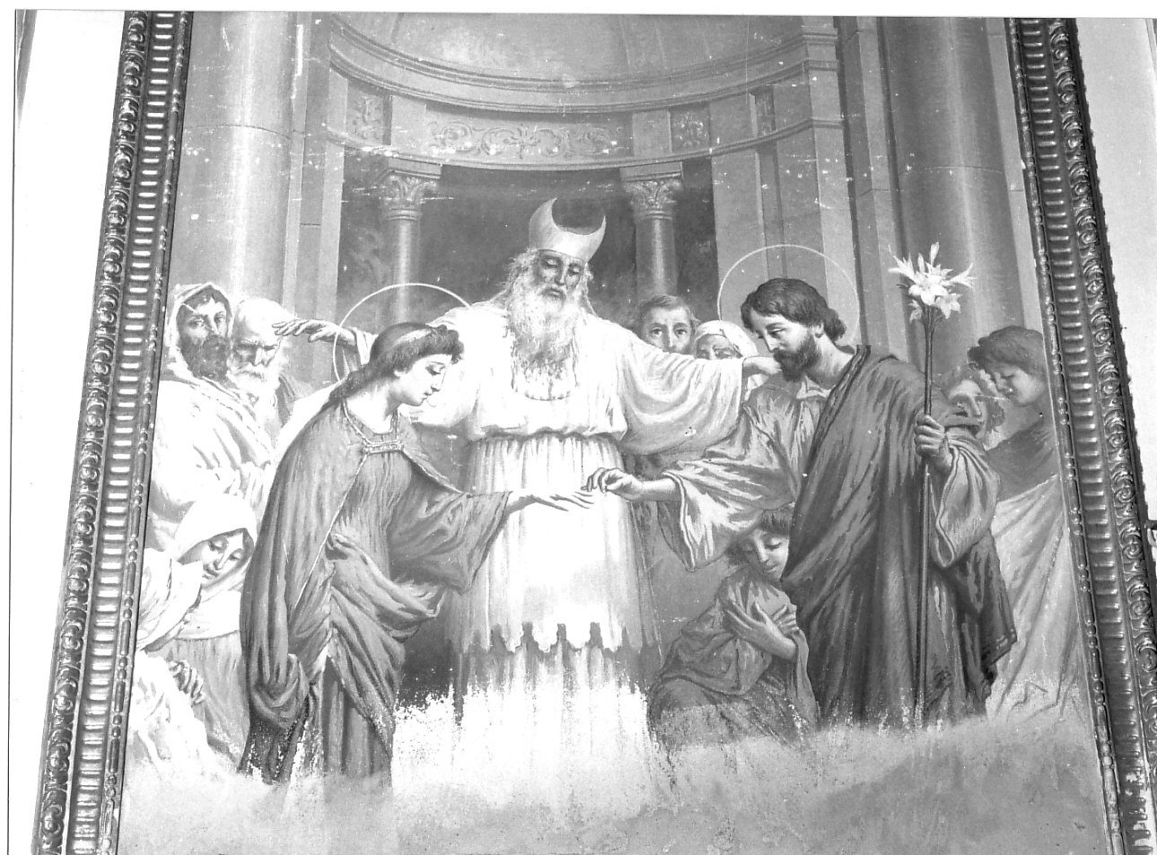 Sposalizio di Maria Vergine (dipinto, elemento d'insieme) di Resio Raffaello (attribuito) (inizio sec. XX)