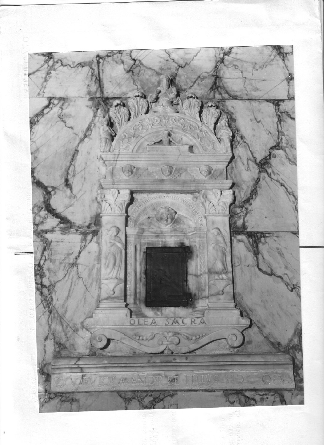 Cristo in pietà/ Dio Padre/ Annunciazione (armadietto per oli santi, opera isolata) - bottega ligure (sec. XVI, sec. XVIII)