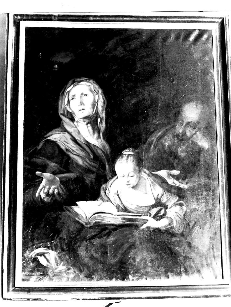 educazione di Maria Vergine (dipinto, opera isolata) di Tori Giuseppe (attribuito) (seconda metà sec. XVIII)
