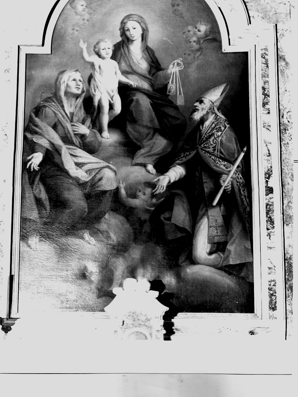 Madonna con Bambino tra Sant'Anna e San Biagio (dipinto, opera isolata) di Tori Giuseppe (attribuito) (terzo quarto sec. XVIII)