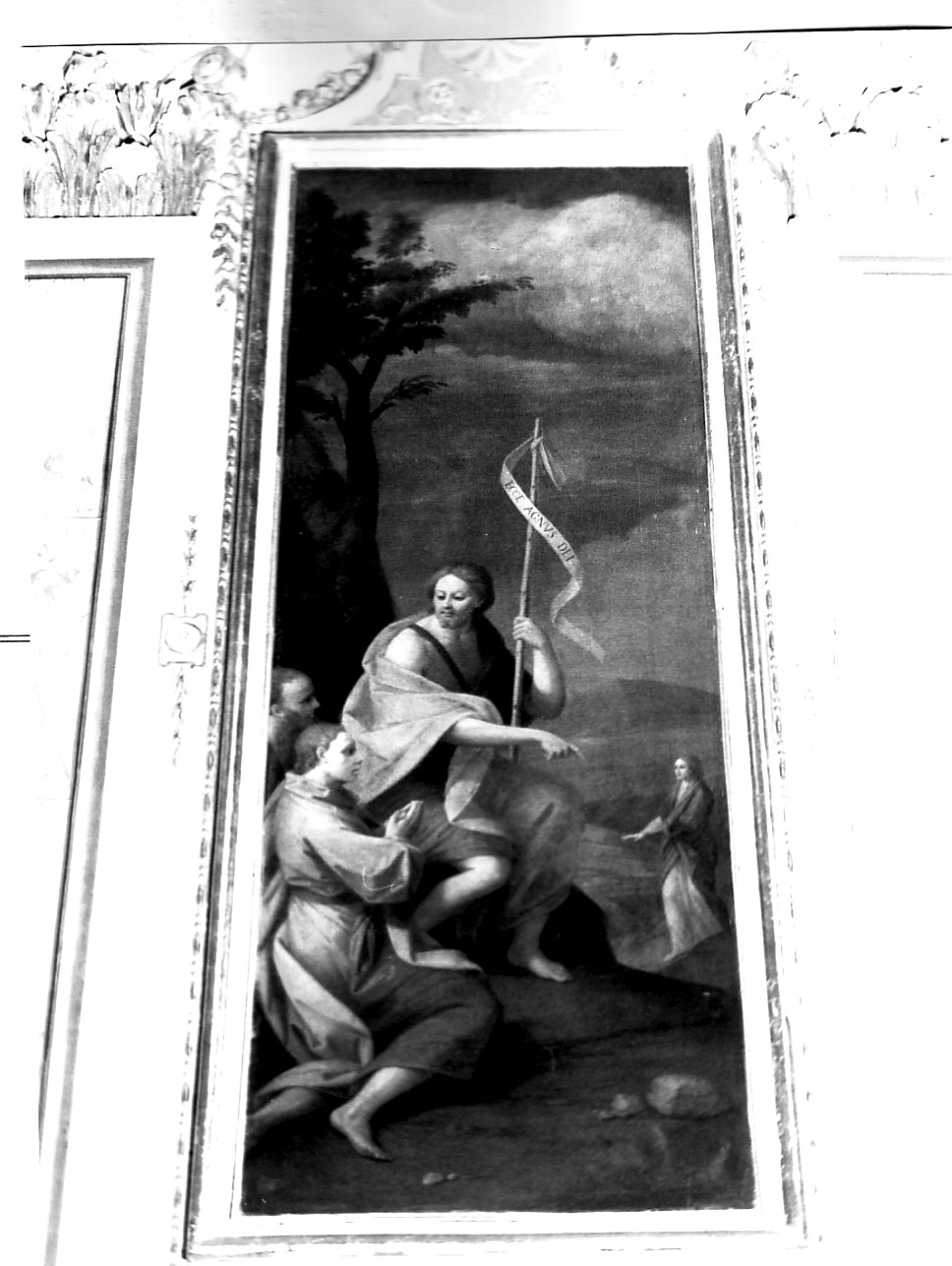 San Giovanni Battista predica nel deserto (dipinto, ciclo) di Tori Giuseppe (attribuito) (seconda metà sec. XVIII)