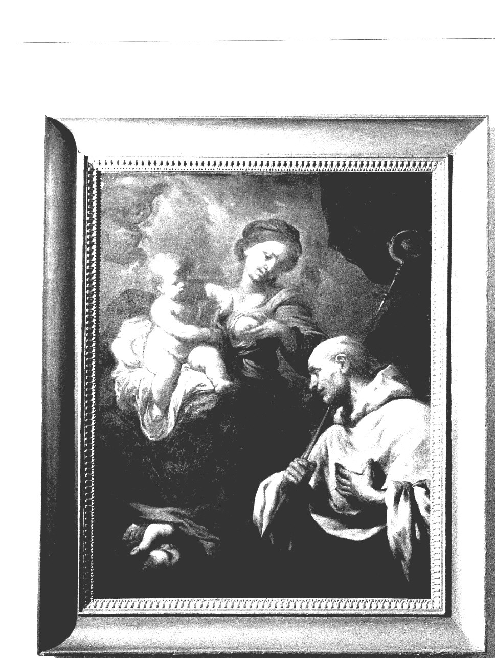 San Bernardo e il miracolo della lattazione (dipinto, opera isolata) di Bertolotto Giovanni Lorenzo (attribuito) (sec. XIX)