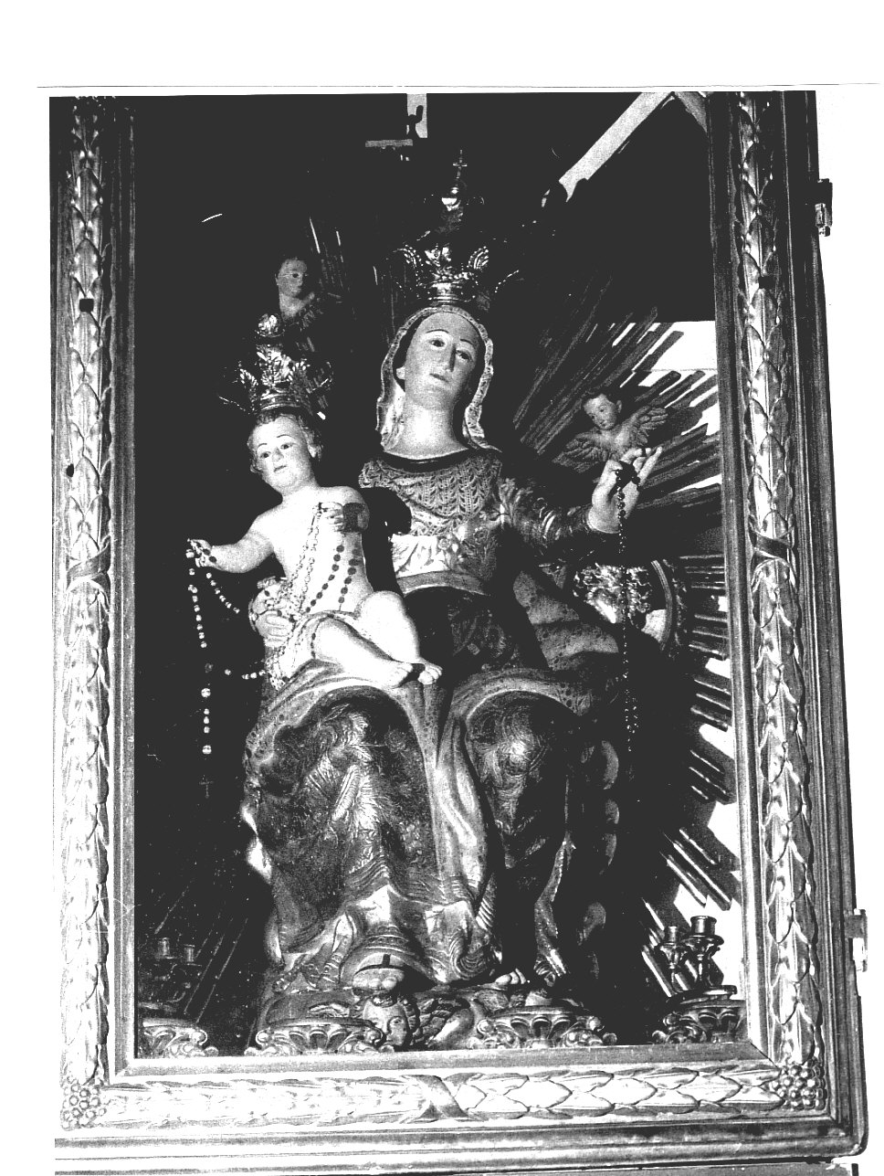 Madonna del Rosario (gruppo scultoreo, opera isolata) - ambito italiano (fine/inizio secc. XVII/ XVIII)