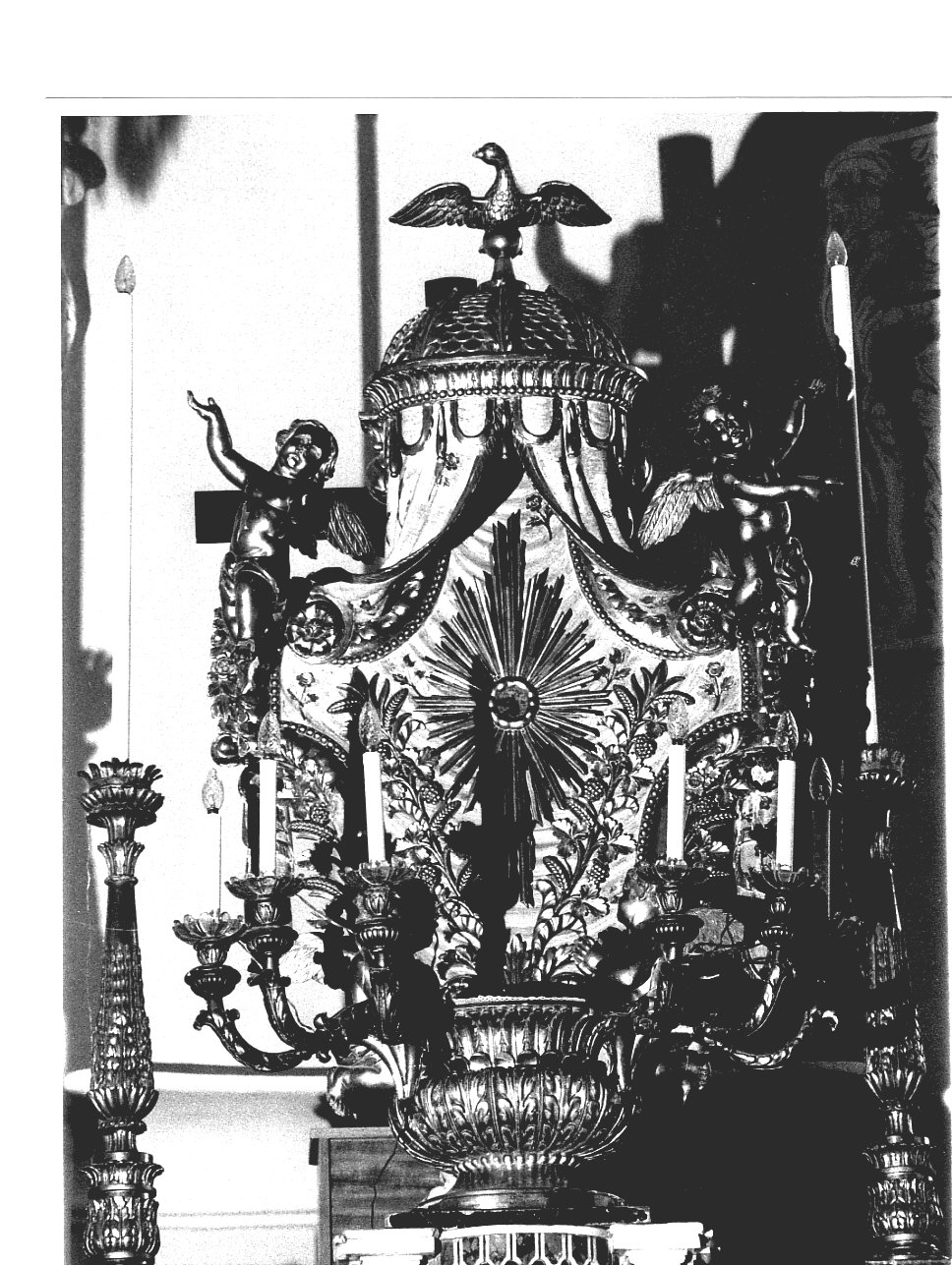 tronetto per esposizione eucaristica, opera isolata - PRODUZIONE LIGURE (sec. XIX)