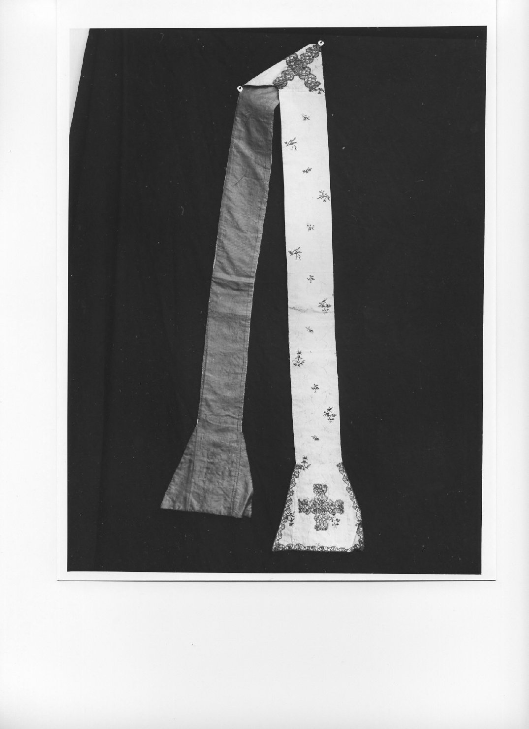 stola, opera isolata - manifattura ligure (fine/inizio secc. XVIII/ XIX)