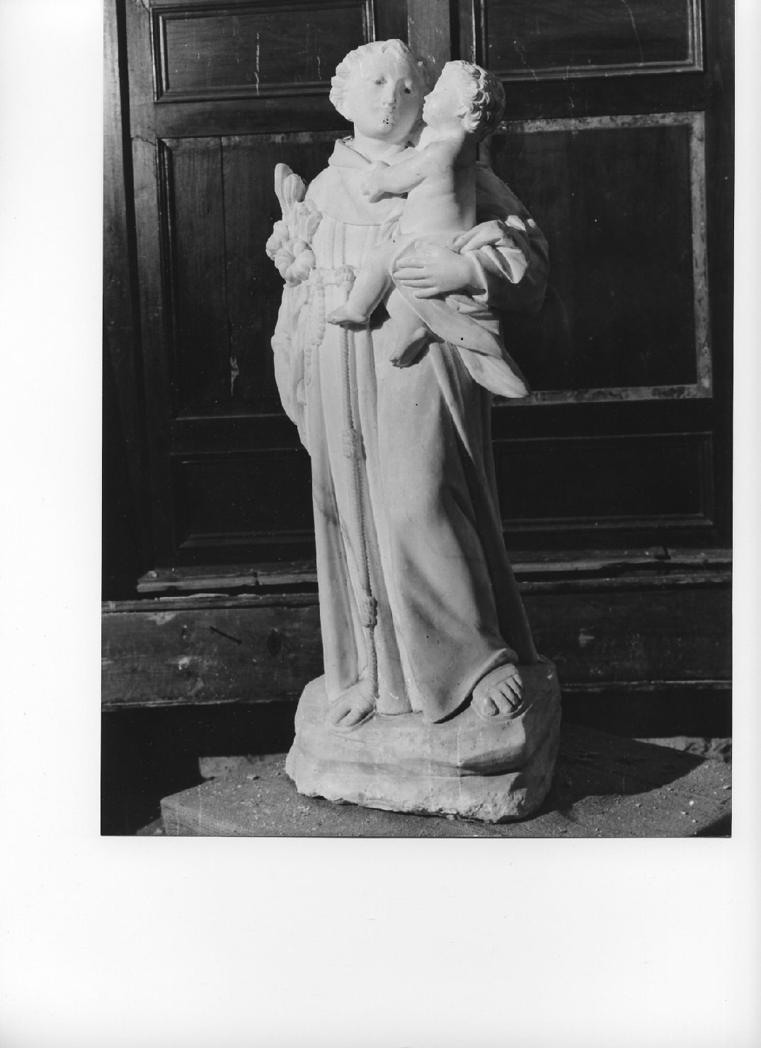 Sant'Antonio da Padova con il bambino (statua, opera isolata) - bottega ligure (seconda metà sec. XVIII)