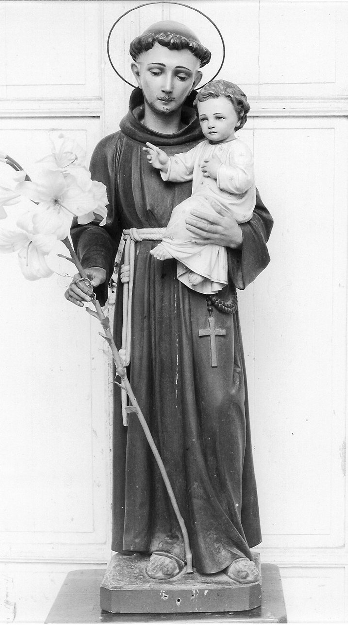 Sant'Antonio da Padova con il bambino (statua, pendant) di Stuflesser Ferdinand (sec. XX)