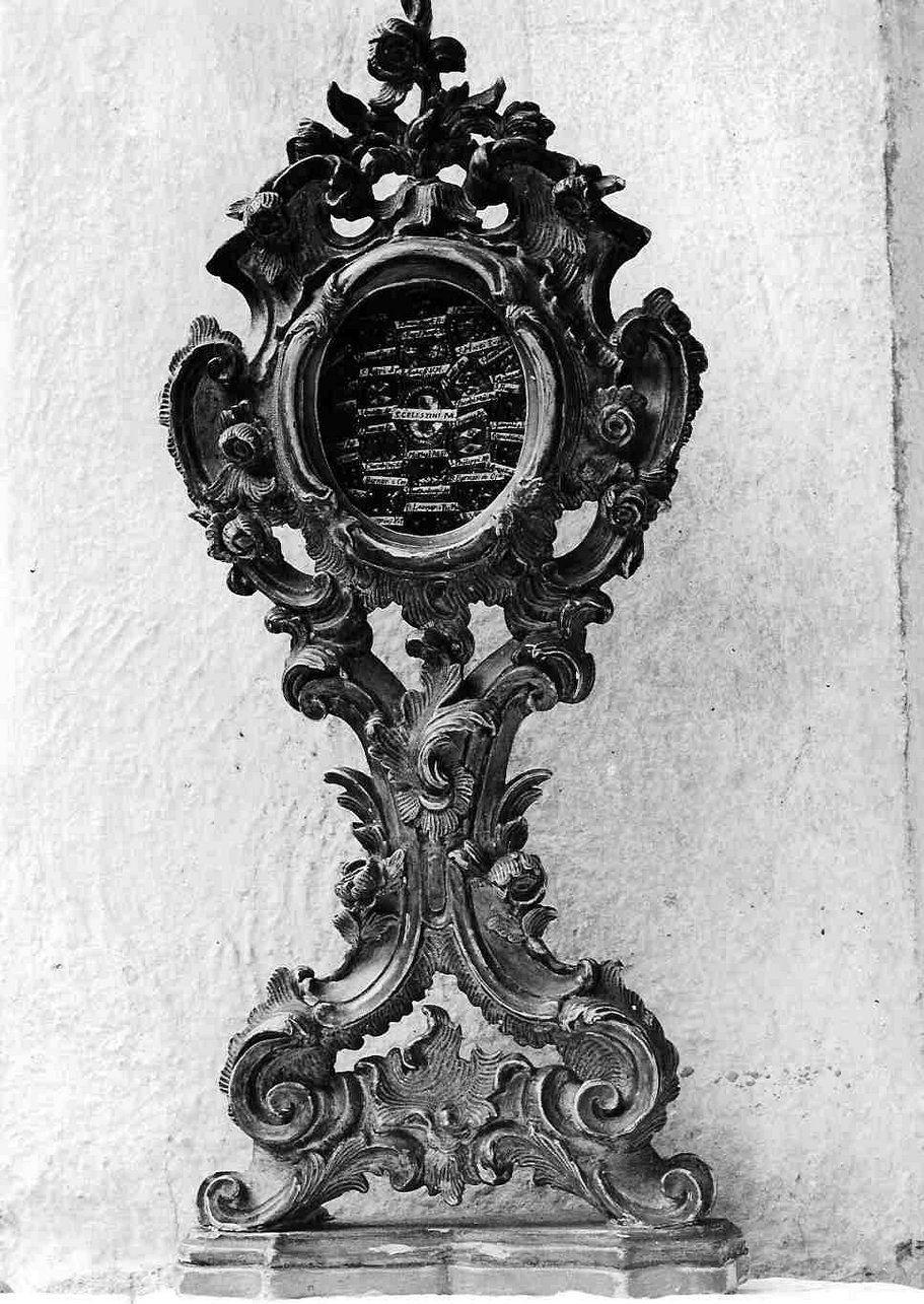 reliquiario - a castone, su supporto, opera isolata - bottega cappuccina (sec. XVIII)