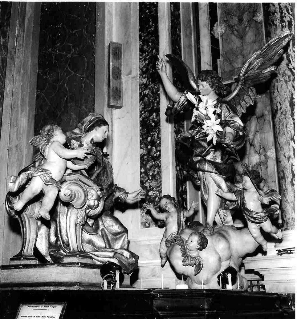 Madonna annunciata (statua, elemento d'insieme) di Maragliano Anton Maria (sec. XVIII)