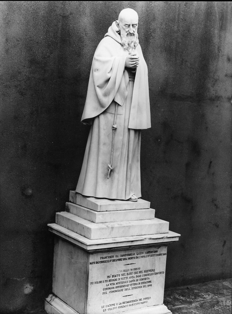 Padre Santo, San Francesco da Camporosso (scultura, opera isolata) di Rubatto Carlo (sec. XIX)