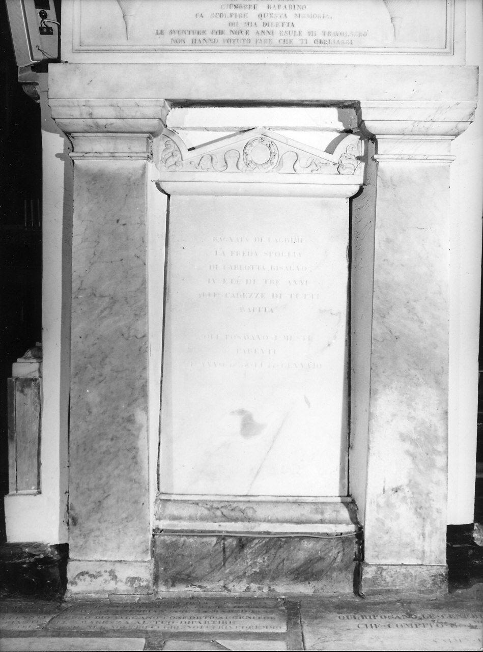 cenotafio, opera isolata - bottega ligure (sec. XIX)