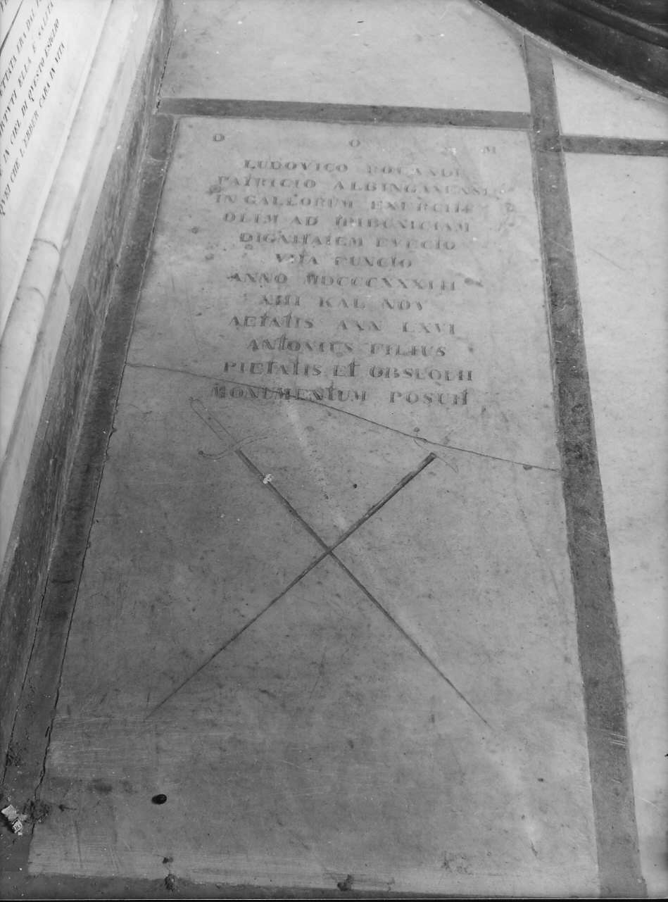 lapide tombale, opera isolata - bottega italiana (sec. XIX)