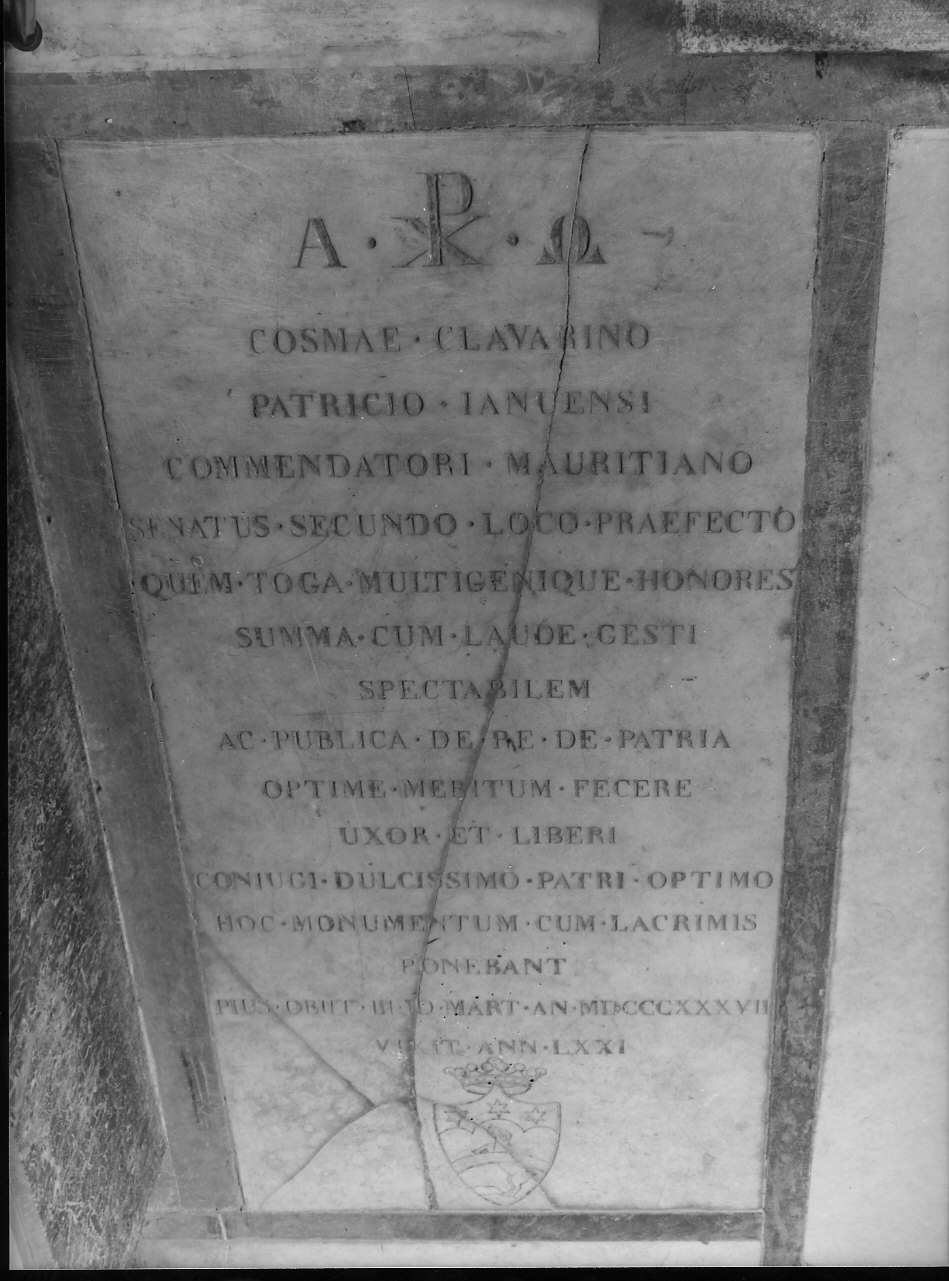 lapide tombale, opera isolata - bottega italiana (sec. XIX)