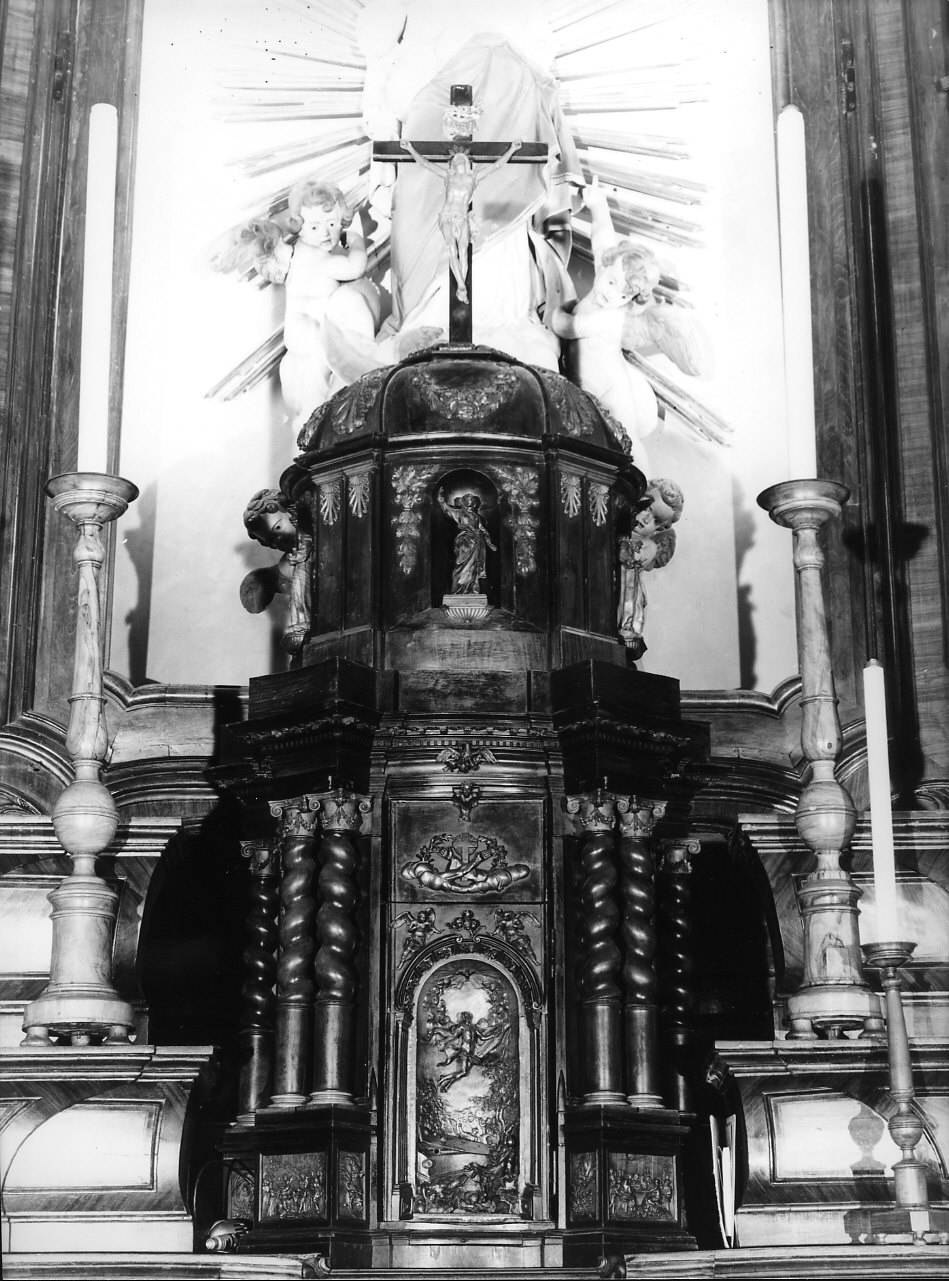 tabernacolo - a tempietto, elemento d'insieme di Pittaluga Gerolamo (prima metà sec. XVIII)