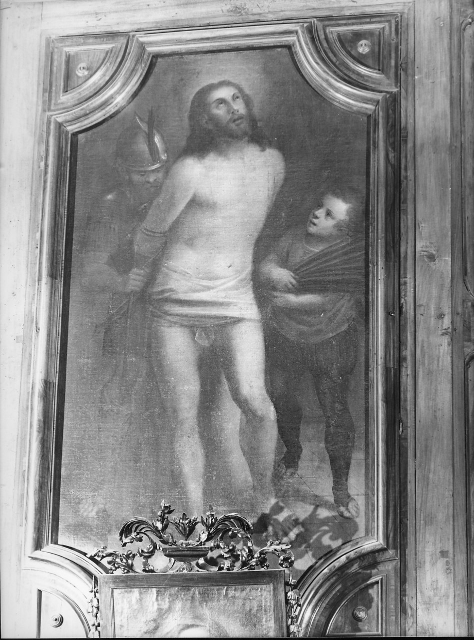 Cristo alla colonna (dipinto, opera isolata) di Cambiaso Luca detto Luchetto (sec. XVI)