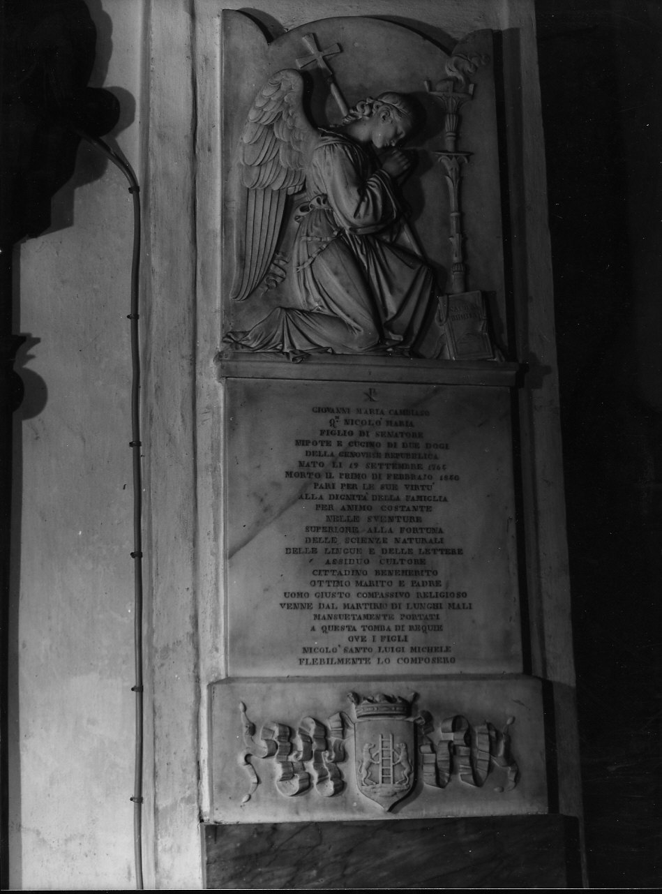 monumento funebre, opera isolata - bottega ligure (sec. XIX)