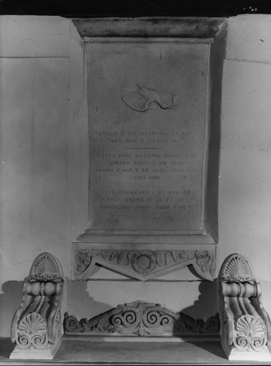 monumento funebre, opera isolata - bottega italiana (sec. XIX)