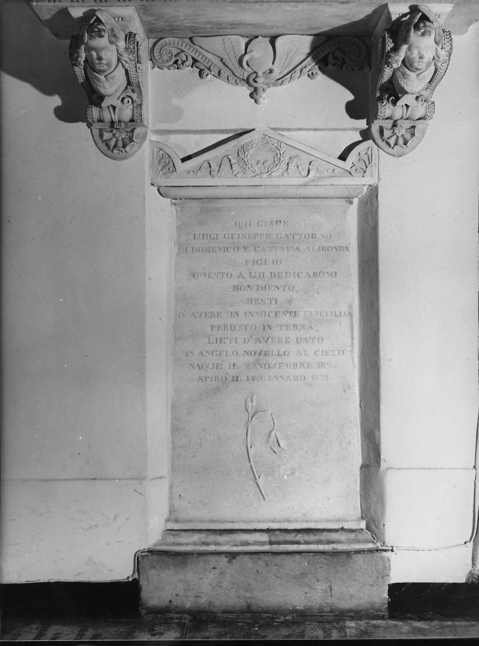 monumento funebre, opera isolata - bottega ligure (sec. XIX)