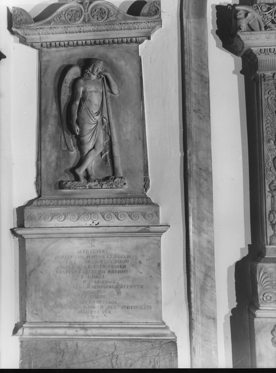 stele funeraria, opera isolata - bottega italiana (sec. XIX)