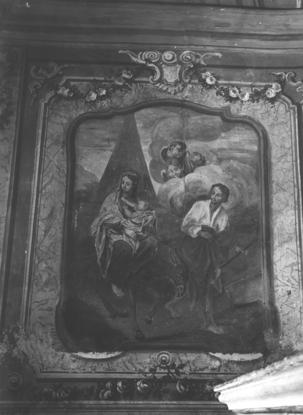 fuga in Egitto (dipinto, opera isolata) - ambito ligure (fine/inizio secc. XVII/ XVIII)