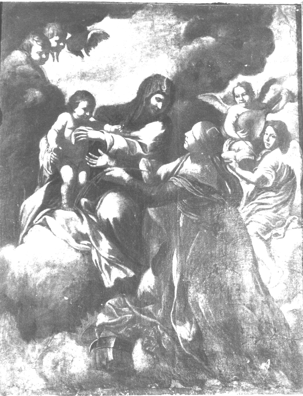 matrimonio mistico di Santa Caterina d'Alessandria (dipinto, opera isolata) - ambito bolognese (prima metà sec. XVII)