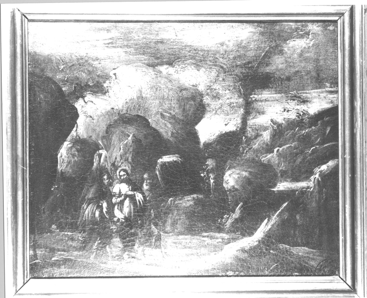 incontro di Cristo e i discepoli sulla via di Emmaus (dipinto, opera isolata) - ambito italiano (sec. XVII)