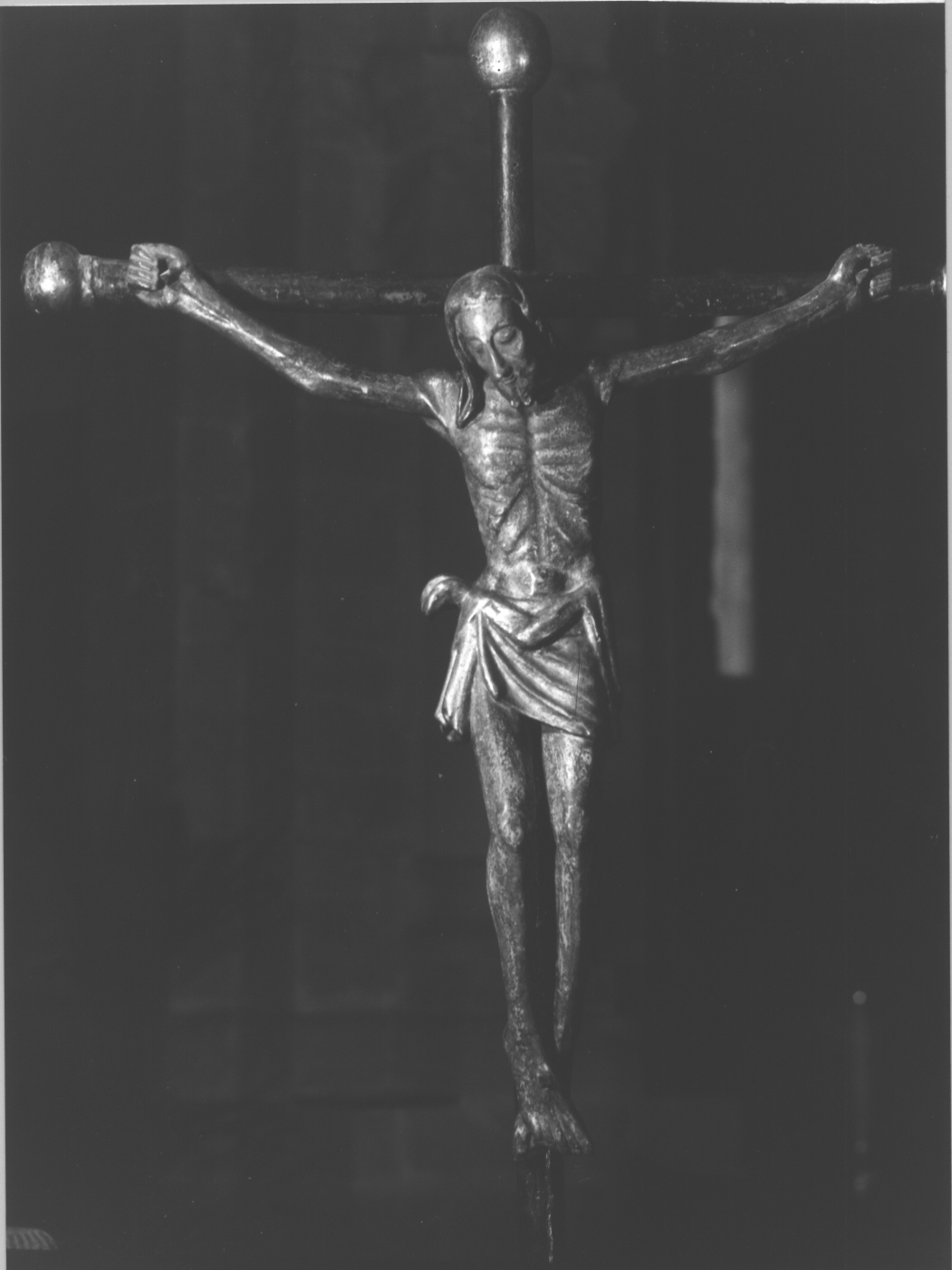 Cristo crocifisso (statua, opera isolata) - bottega italiana (fine sec. XV)