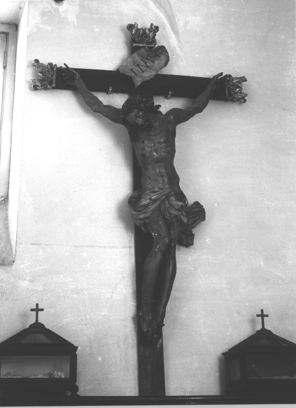 Cristo crocifisso (statua, opera isolata) di Maragliano Anton Maria (cerchia) (secondo quarto sec. XVIII)