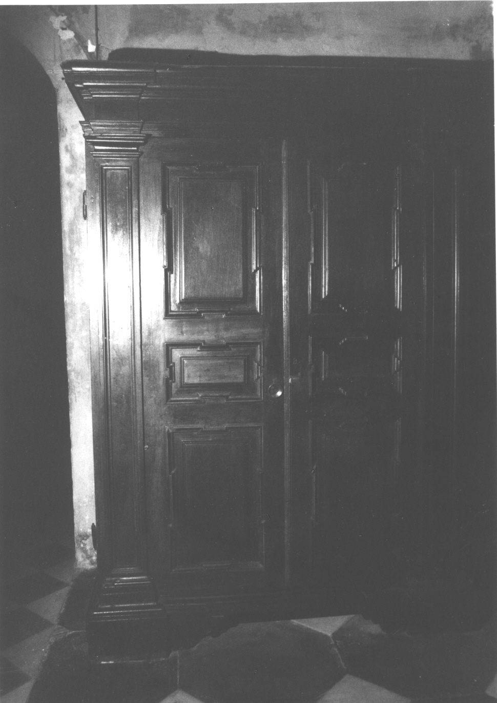 motivi decorativi geometrici (armadio da sacrestia, opera isolata) - bottega ligure (fine/inizio secc. XVIII/ XIX)