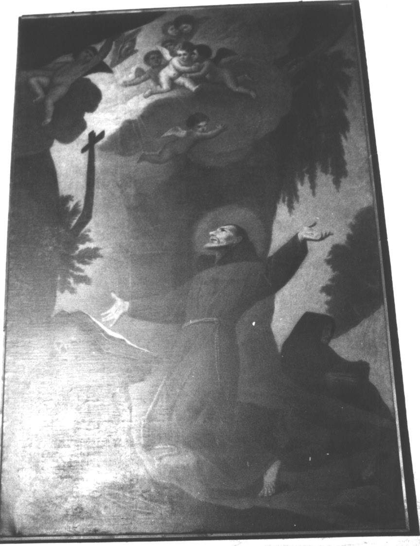 San Francesco d'Assisi riceve le stimmate (dipinto, opera isolata) di Petriglia Antonio (sec. XIX)