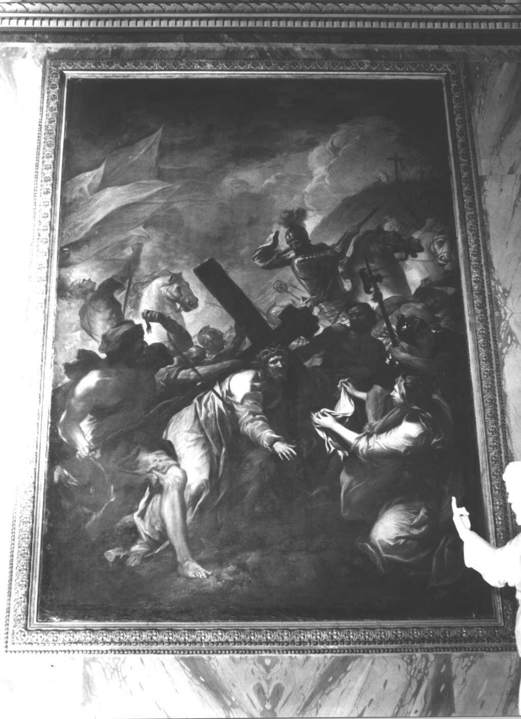 salita di Cristo al monte Calvario (dipinto, opera isolata) di Lesma Antonio (sec. XVIII)