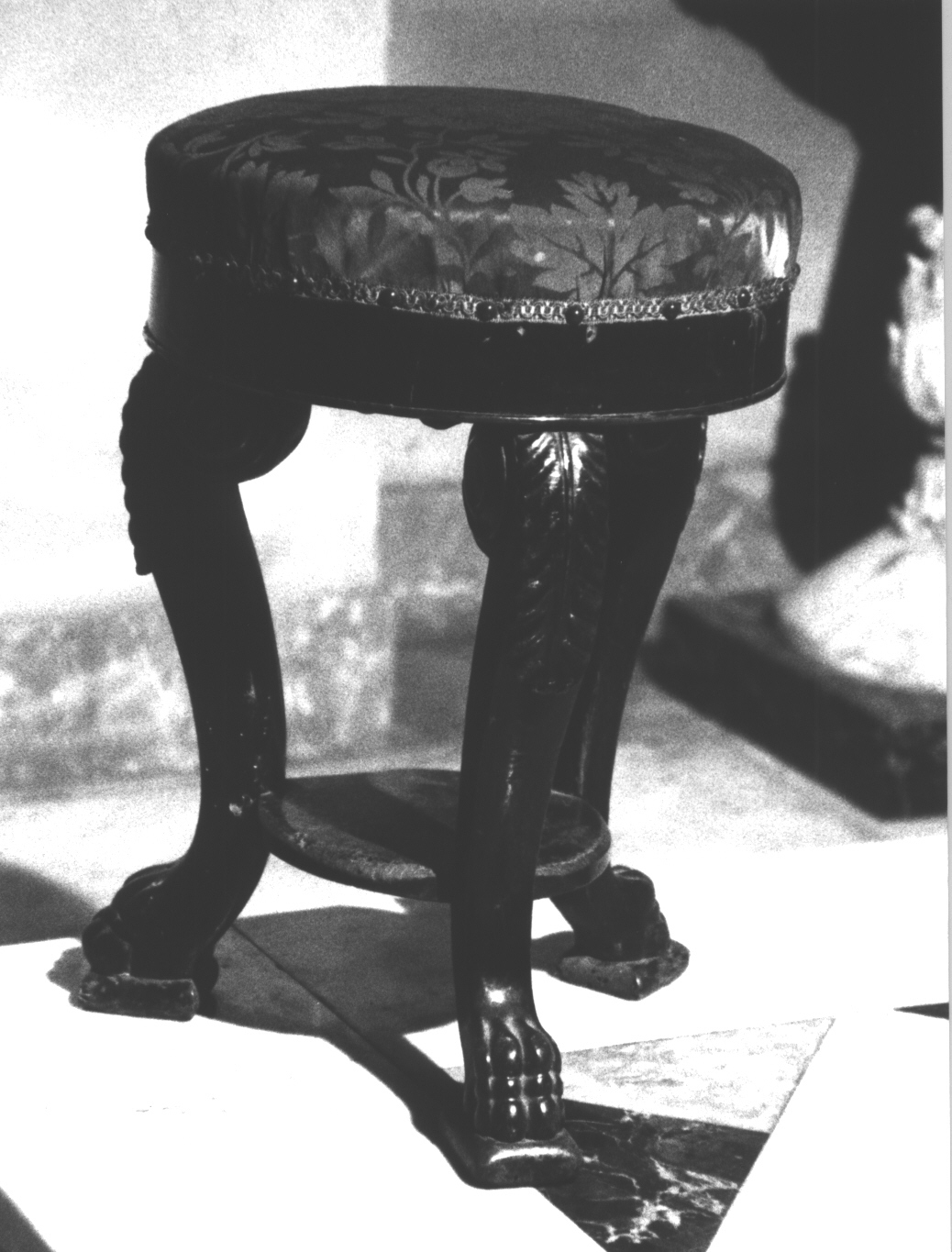 motivi decorativi floreali/ motivi decorativi vegetali/ motivi decorativi zoomorfi (sgabello, serie) - bottega ligure (metà sec. XIX)