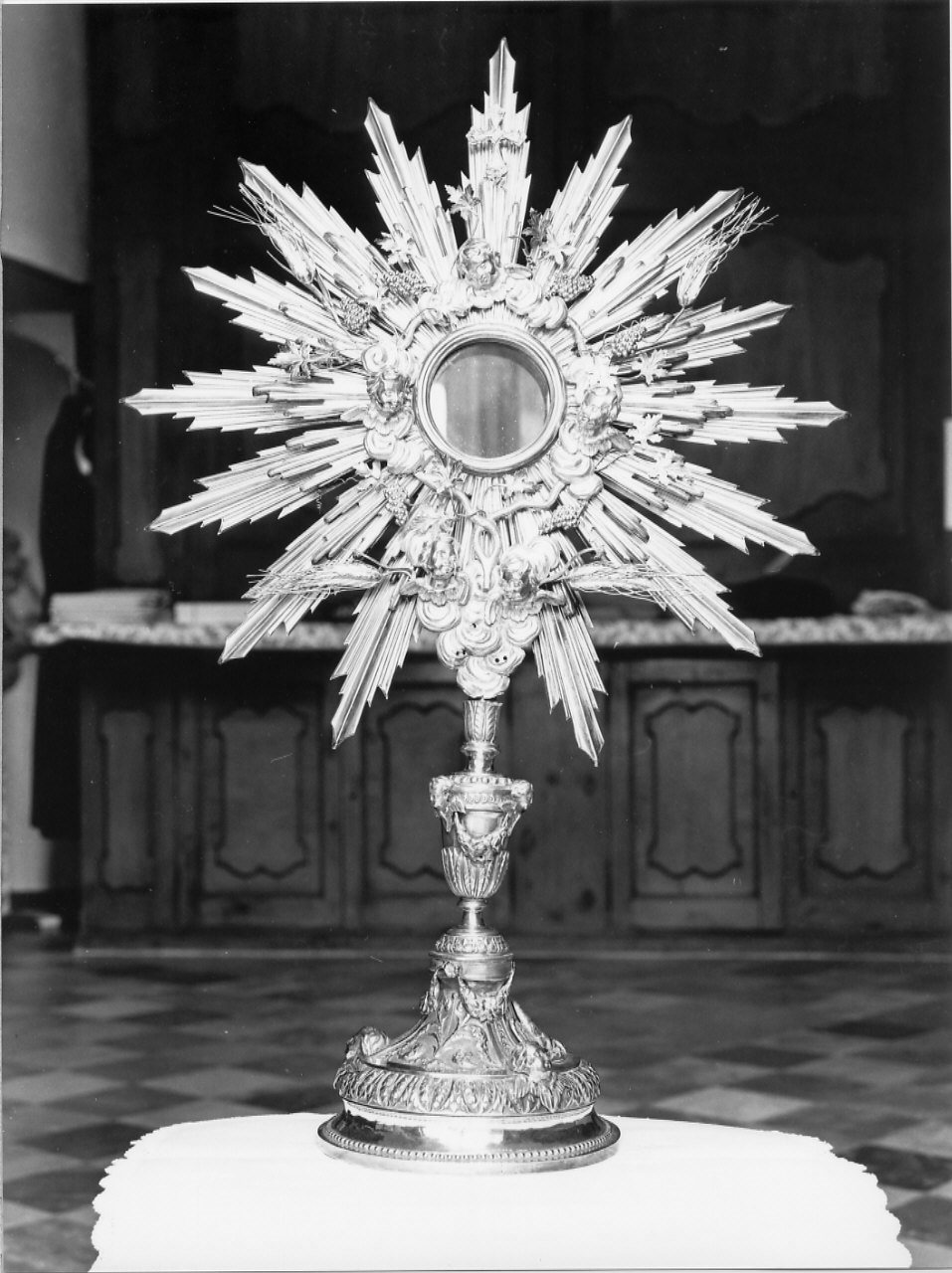 ostensorio - a raggiera, opera isolata - bottega ligure (sec. XIX)