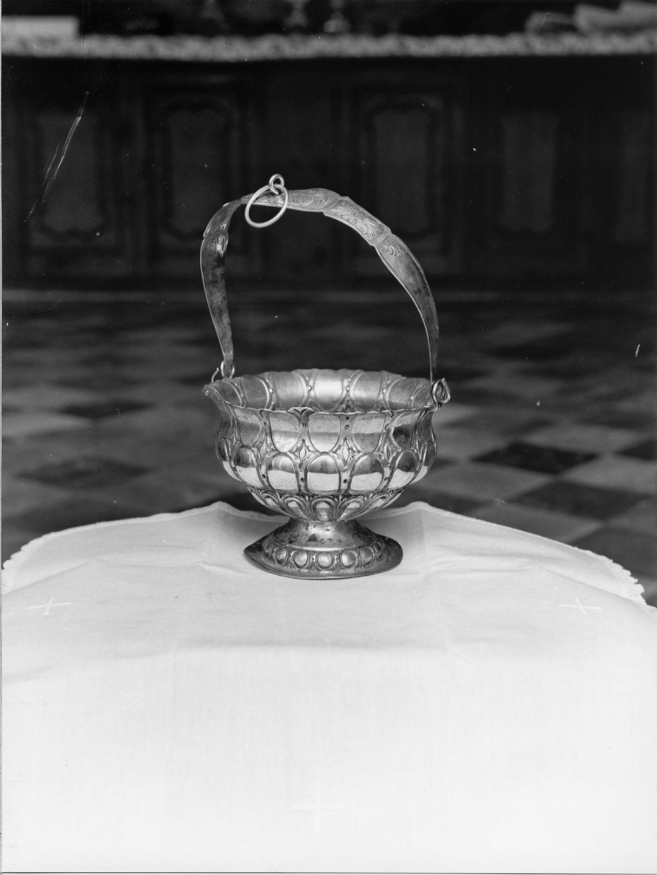 secchiello per l'acqua benedetta, opera isolata - bottega italiana (sec. XVII)