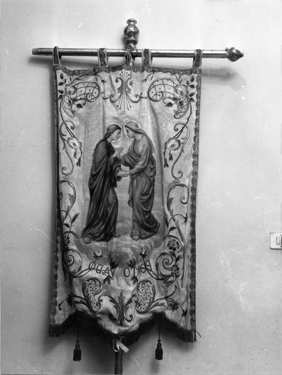 visitazione/ Santi Pietro e Andrea (stendardo processionale, opera isolata) - manifattura ligure (sec. XX)