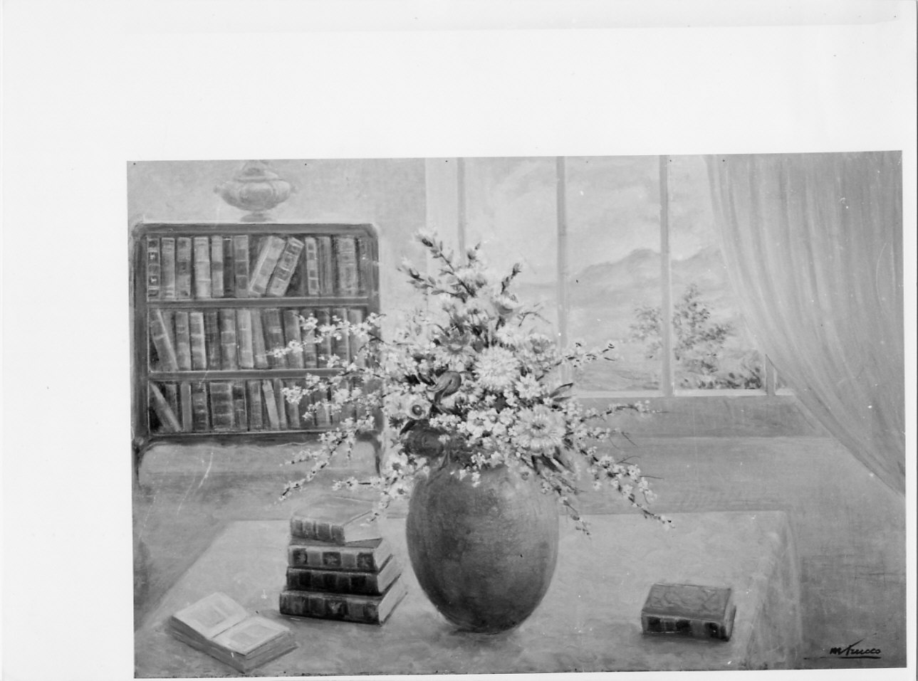 vaso con fiori (dipinto, opera isolata) di Trucco Manlio (sec. XX)