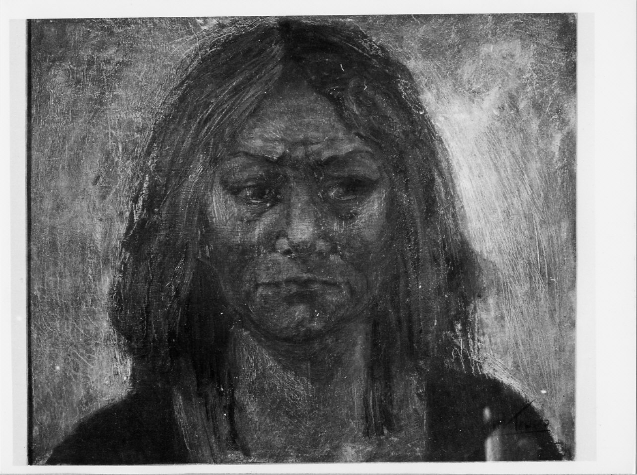 Capotribù dei Tupinambà, ritratto d'uomo (dipinto, opera isolata) di Trucco Manlio (sec. XX)