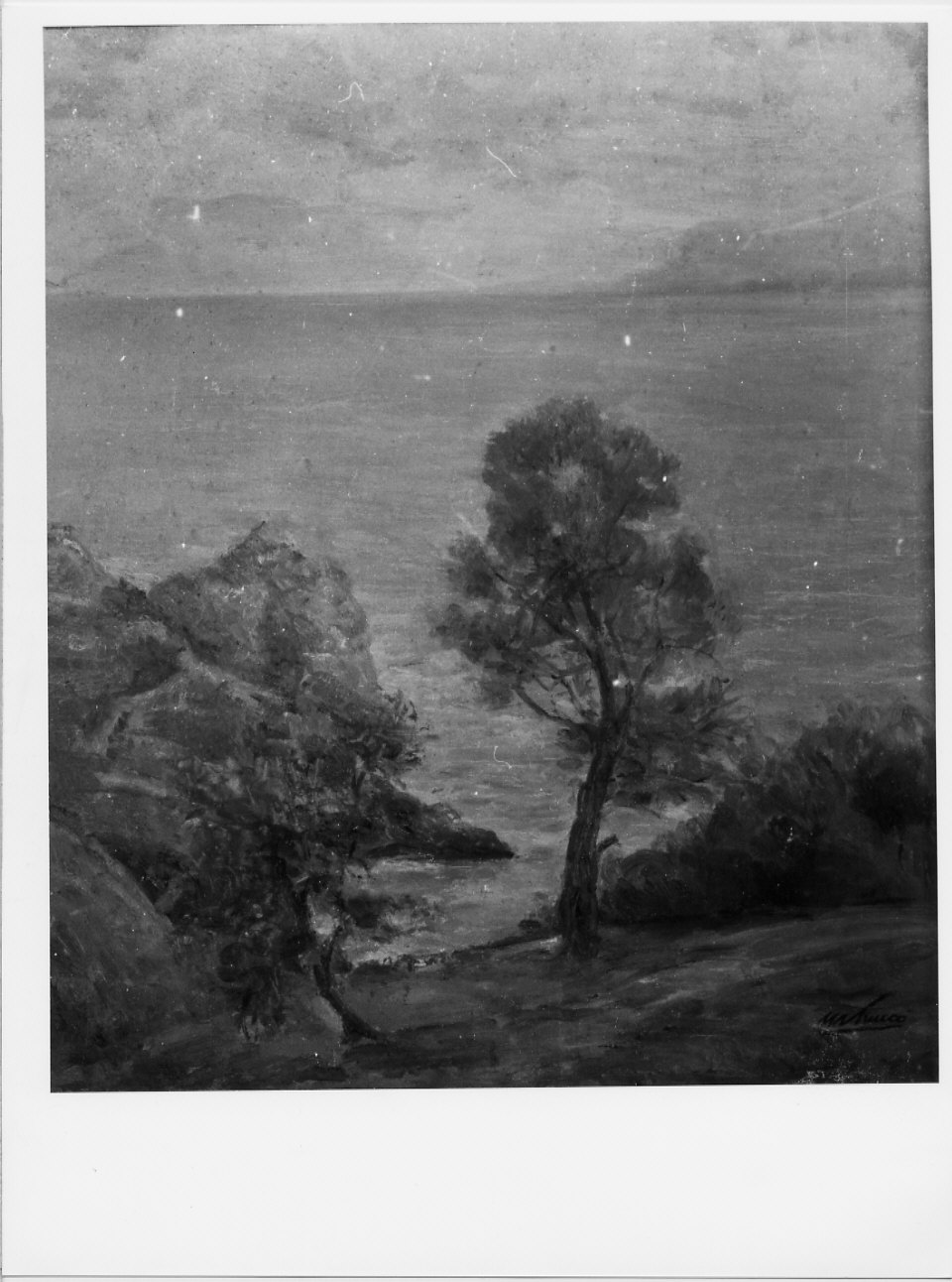 Mattino sul mare, paesaggio marino (dipinto, opera isolata) di Trucco Manlio (sec. XX)