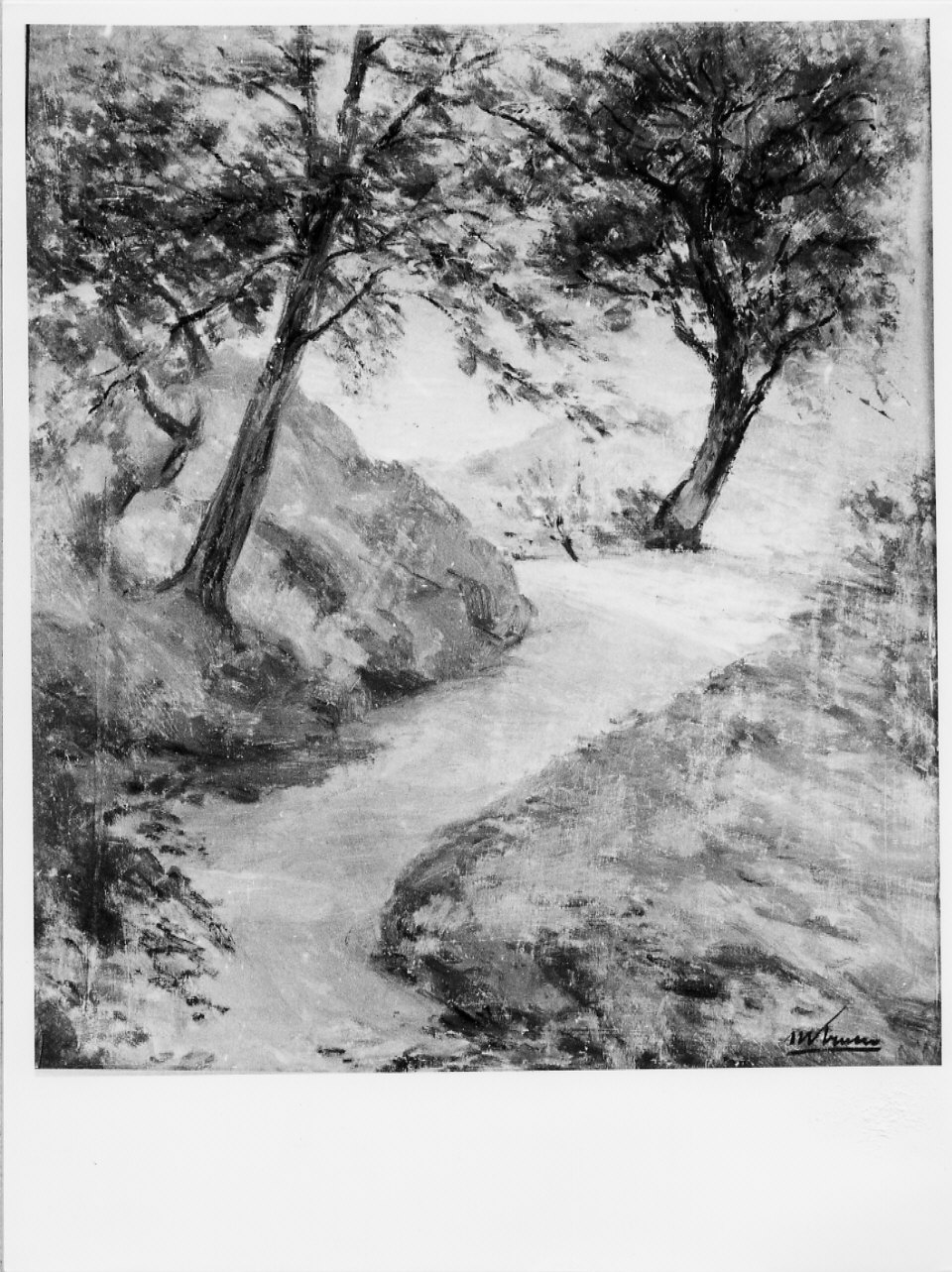 Mattino di primavera, paesaggio primaverile (dipinto, opera isolata) di Trucco Manlio (sec. XX)