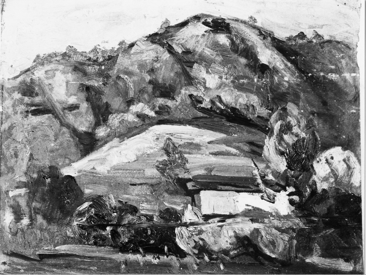 Pareto, veduta di città (dipinto, opera isolata) di Trucco Manlio (sec. XX)