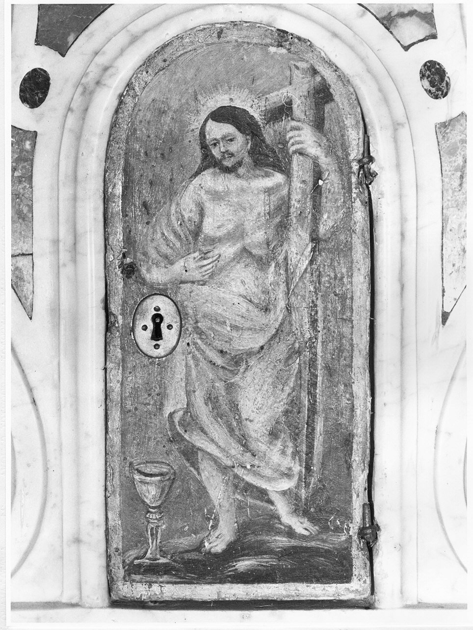 Cristo risorto (sportello di tabernacolo, opera isolata) - bottega ligure (sec. XIX)