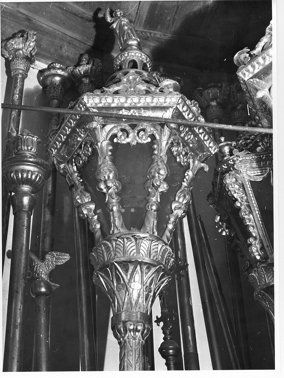 Santo (lanterna processionale, coppia) - bottega ligure (inizio sec. XIX)